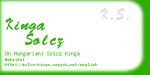 kinga solcz business card